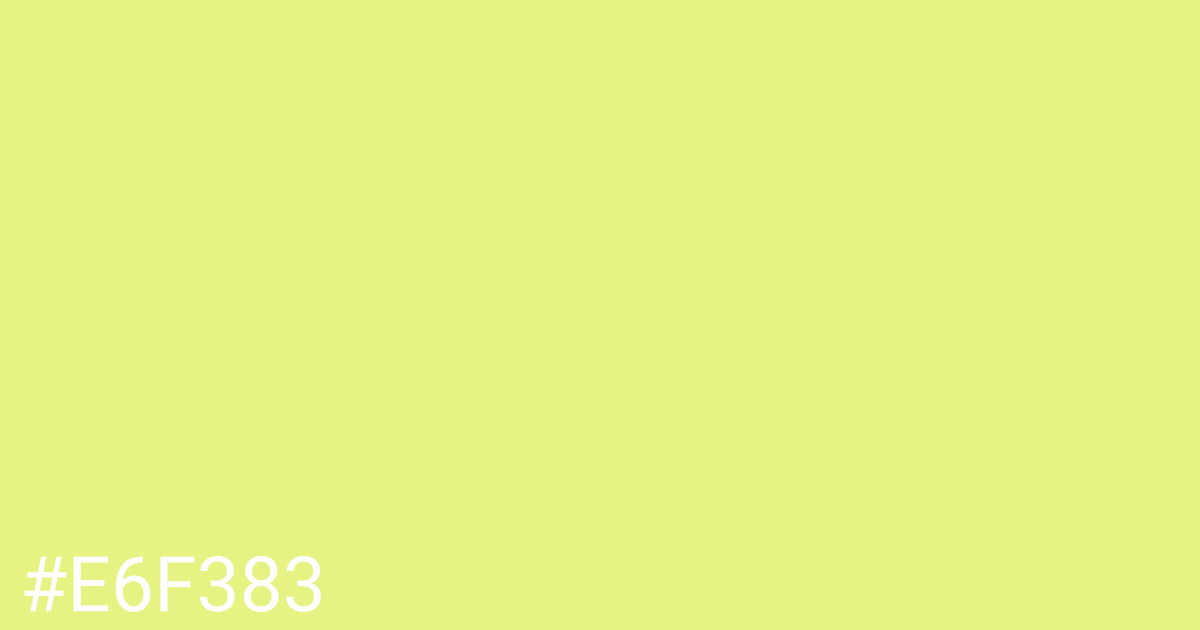 Hex color #e6f383 graphic