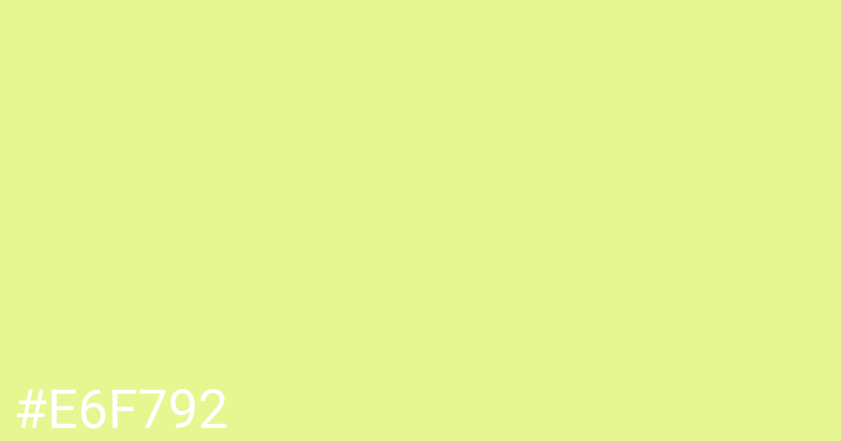 Hex color #e6f792 graphic