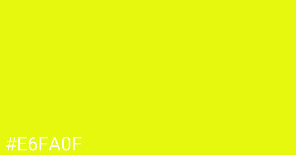 Hex color #e6fa0f graphic