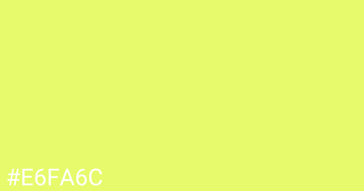 Hex color #e6fa6c graphic