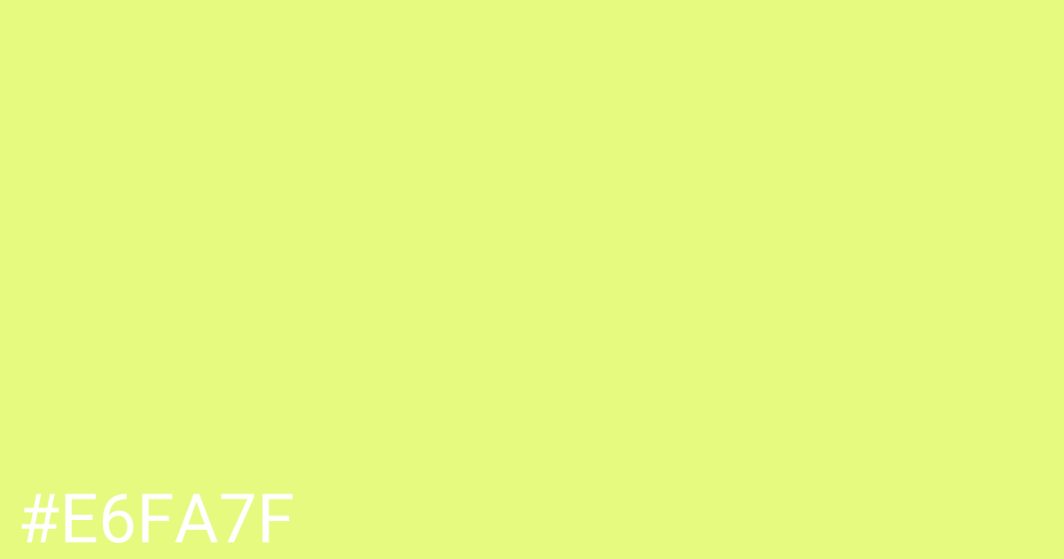 Hex color #e6fa7f graphic