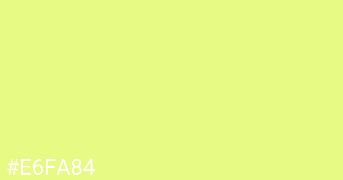 Hex color #e6fa84 graphic