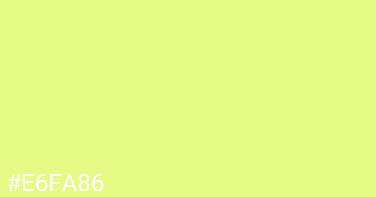 Hex color #e6fa86 graphic