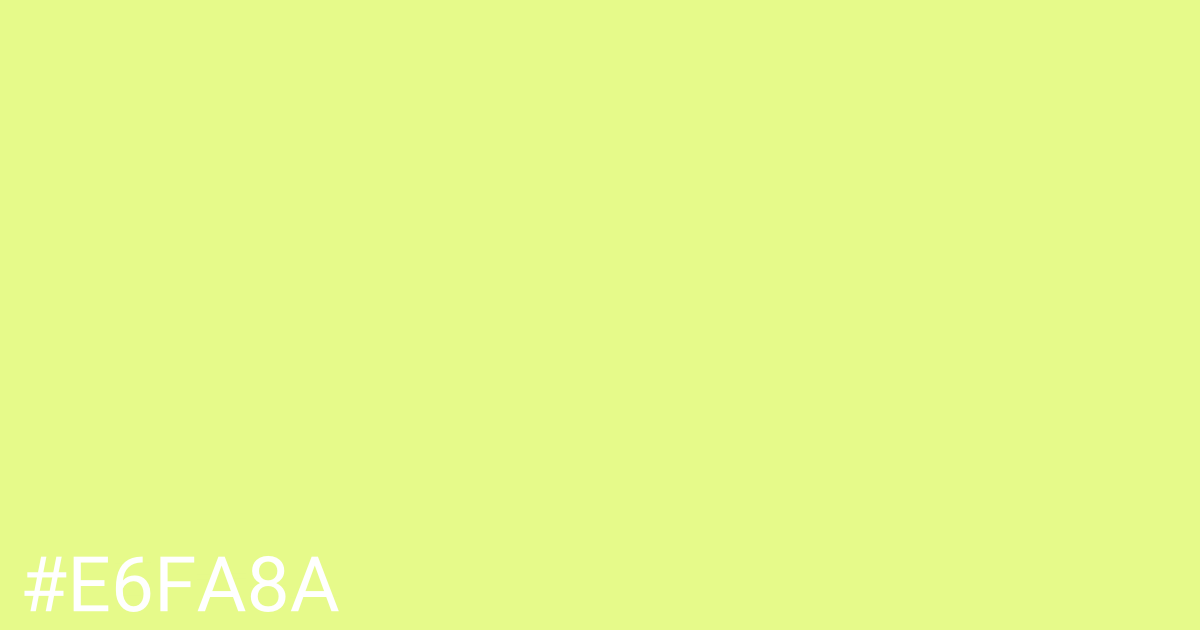 Hex color #e6fa8a graphic