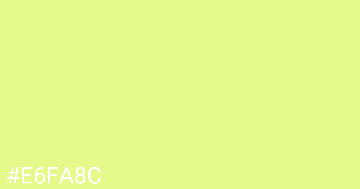 Hex color #e6fa8c graphic