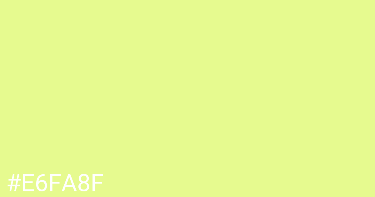 Hex color #e6fa8f graphic