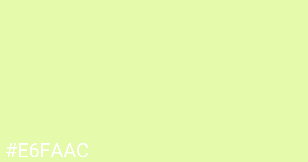 Hex color #e6faac graphic