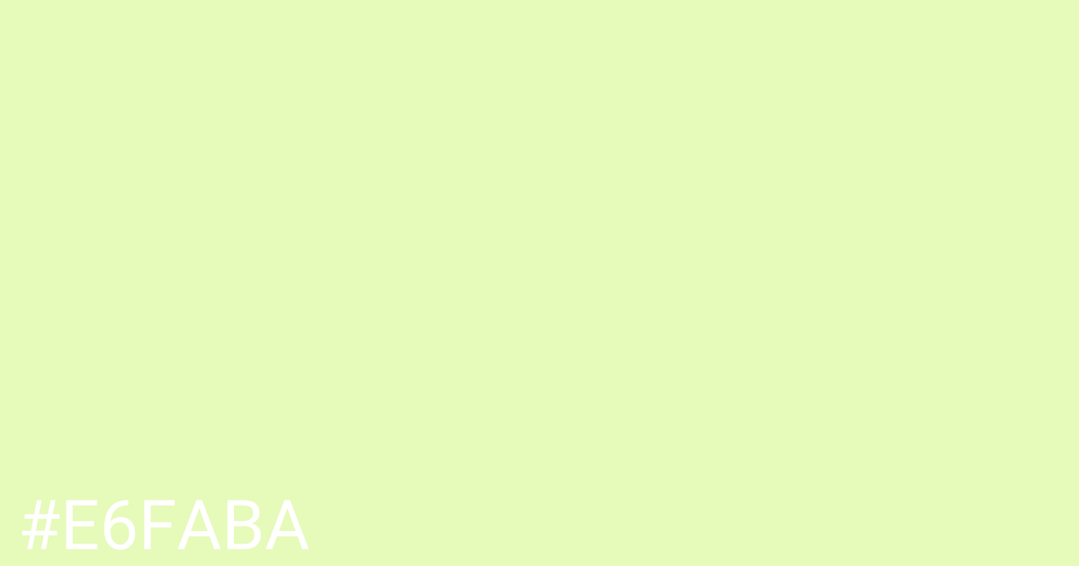 Hex color #e6faba graphic