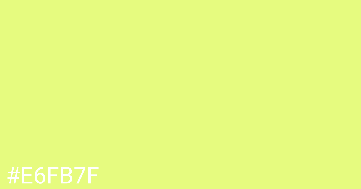 Hex color #e6fb7f graphic