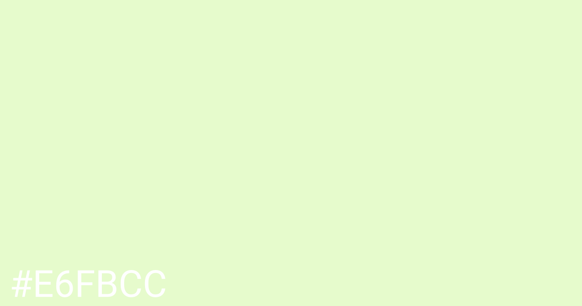 Hex color #e6fbcc graphic