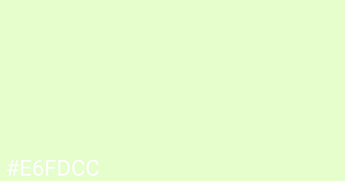 Hex color #e6fdcc graphic