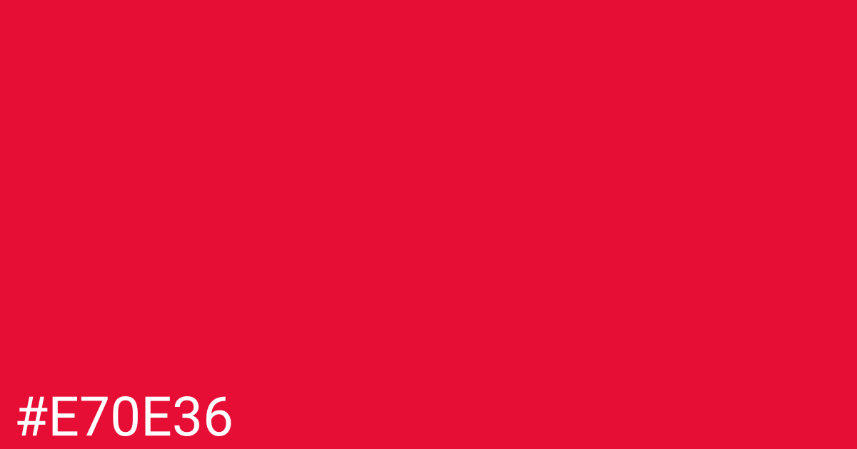 Hex color #e70e36 graphic