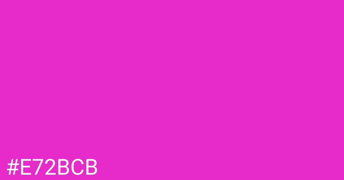 Hex color #e72bcb graphic
