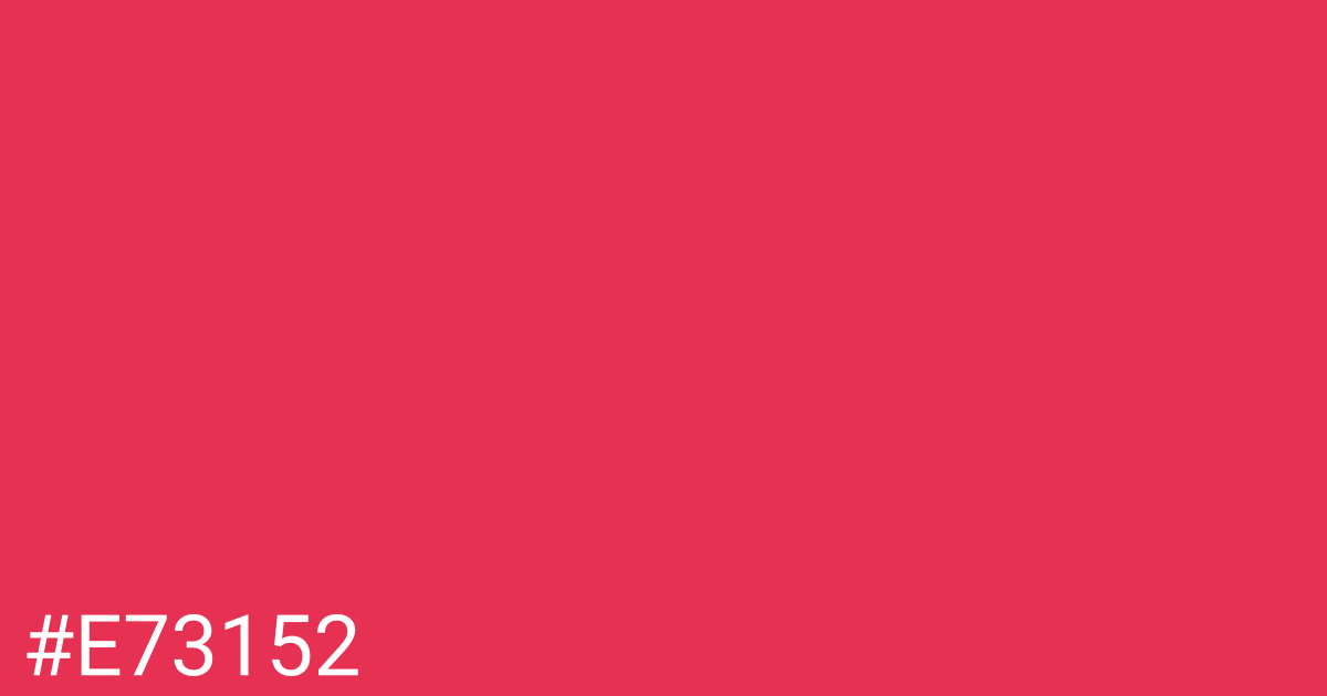 Hex color #e73152 graphic