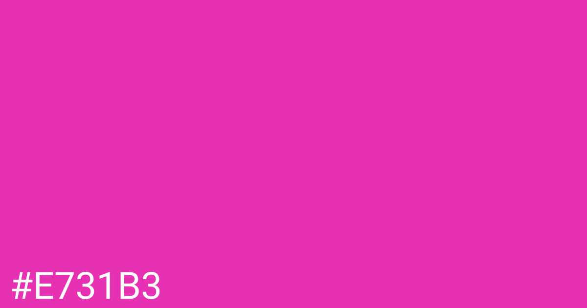 Hex color #e731b3 graphic