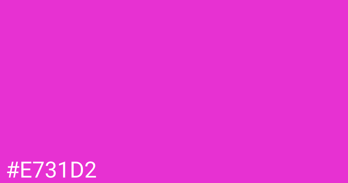 Hex color #e731d2 graphic