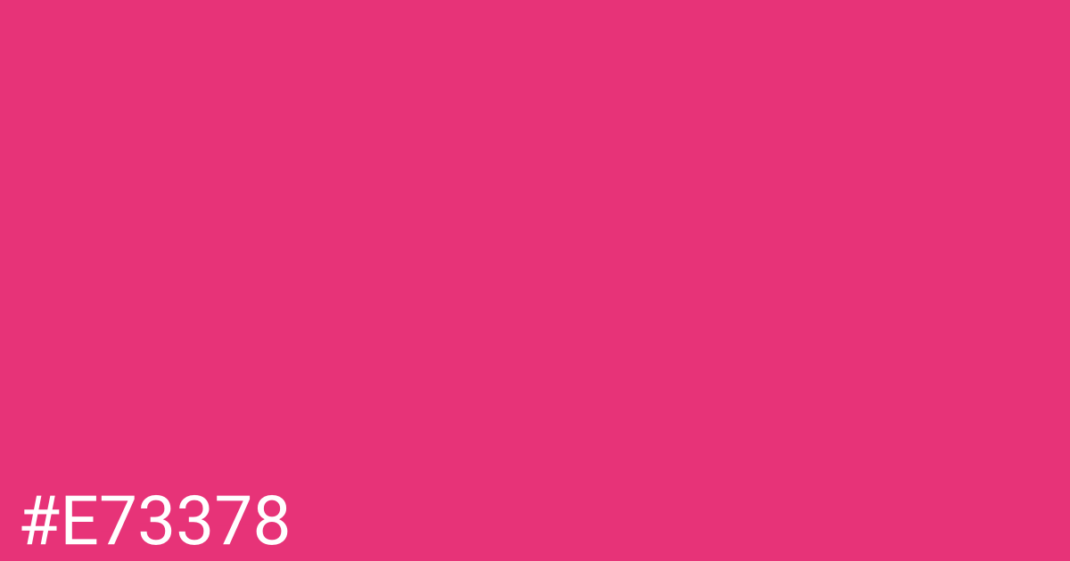 Hex color #e73378 graphic