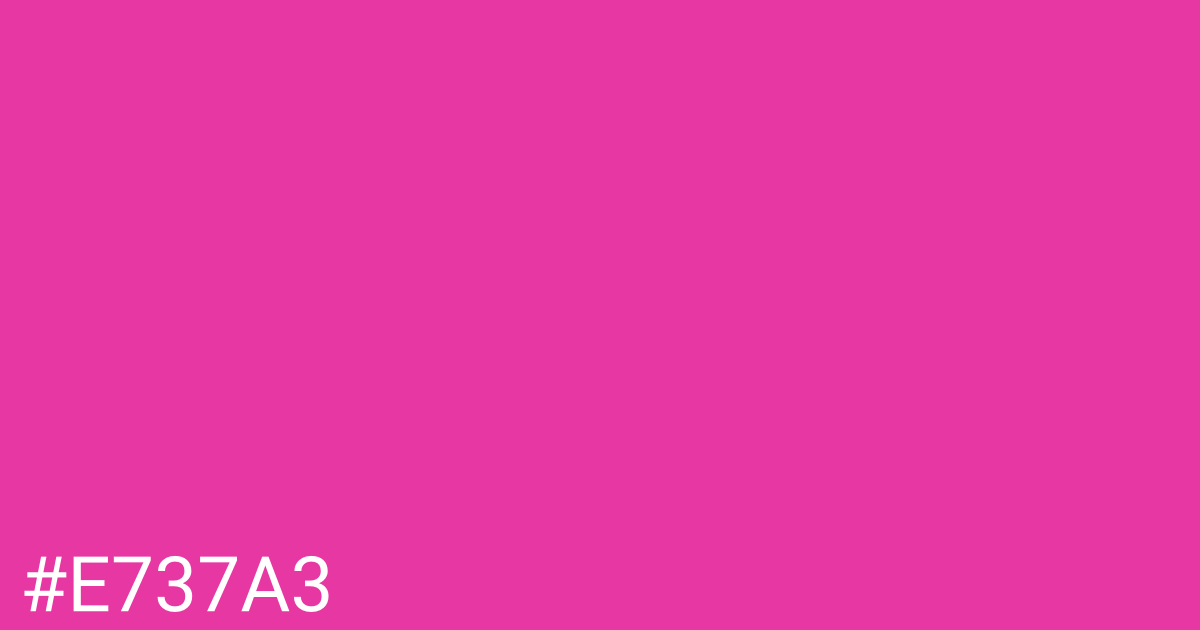 Hex color #e737a3 graphic