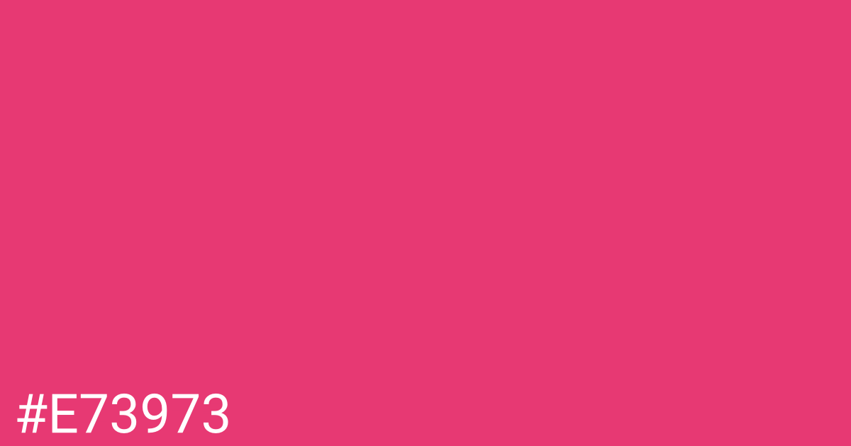 Hex color #e73973 graphic