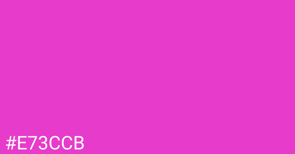 Hex color #e73ccb graphic