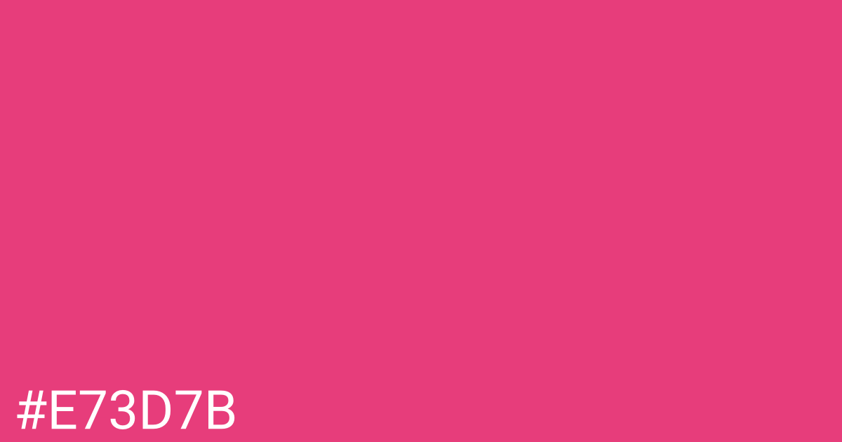 Hex color #e73d7b graphic