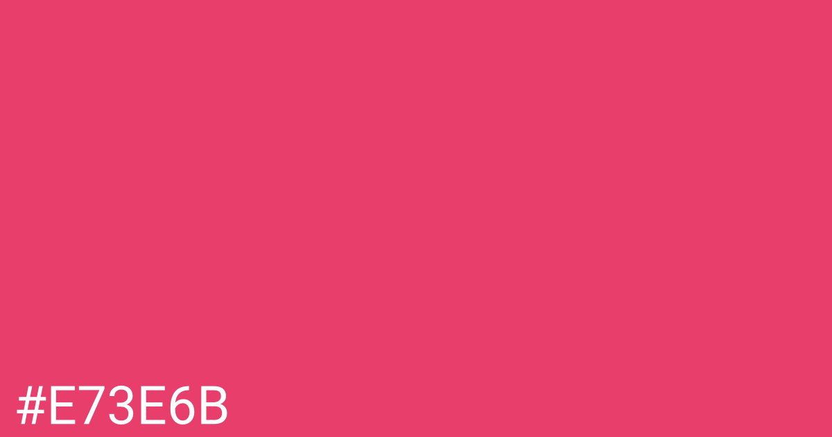 Hex color #e73e6b graphic