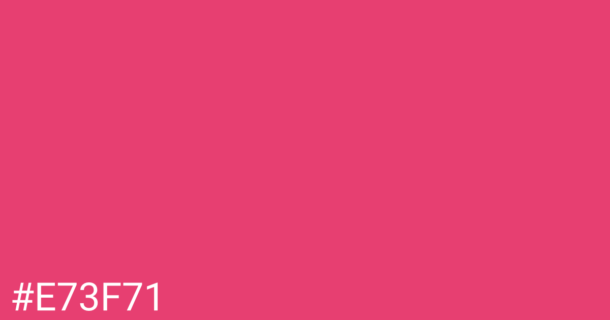 Hex color #e73f71 graphic
