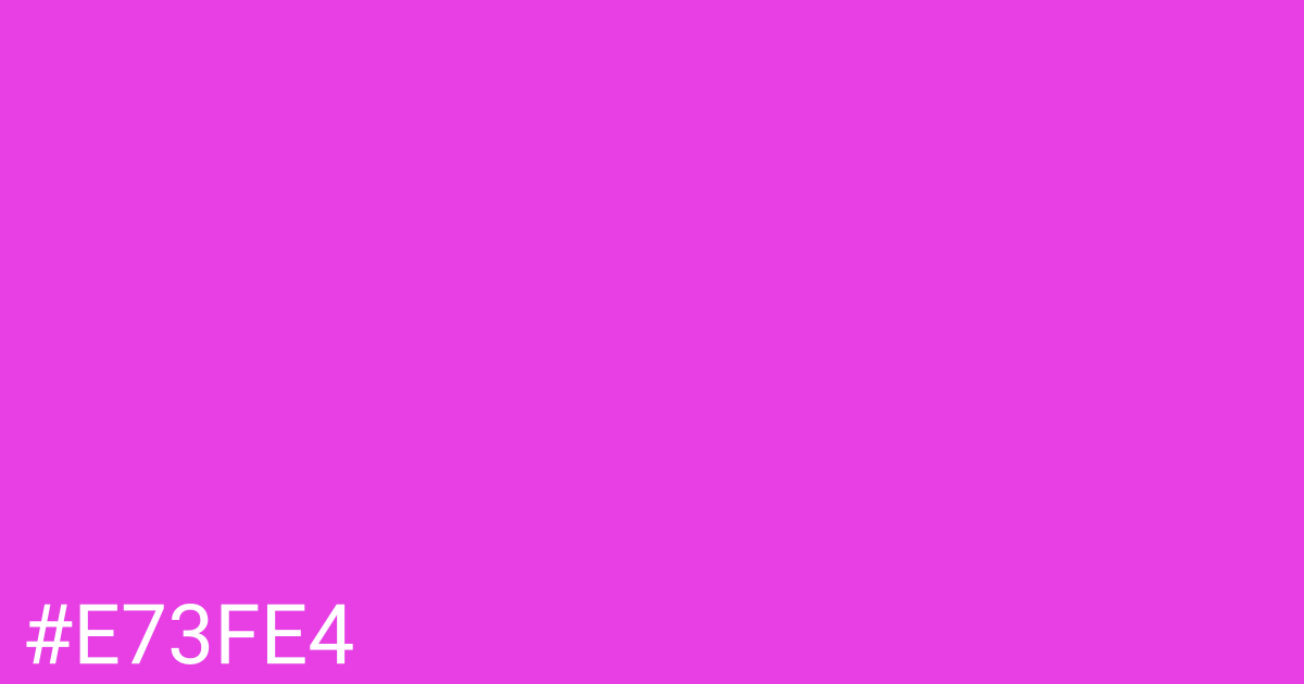 Hex color #e73fe4 graphic