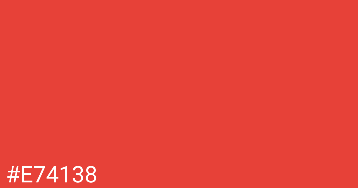Hex color #e74138 graphic