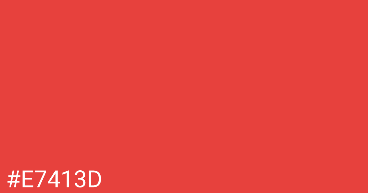 Hex color #e7413d graphic