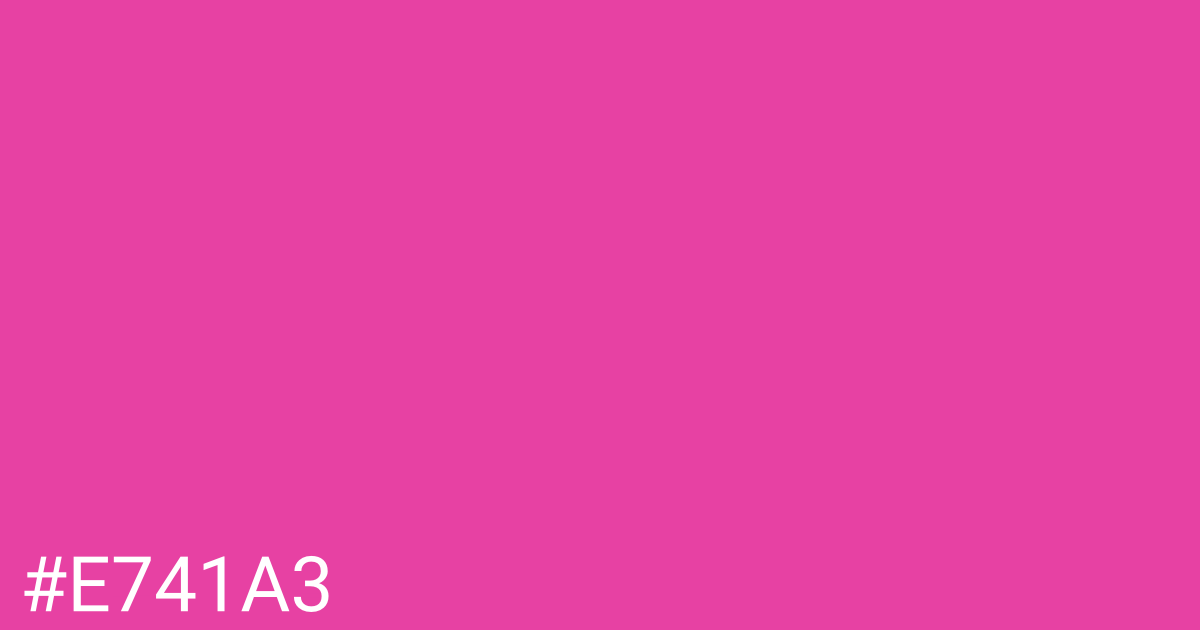 Hex color #e741a3 graphic