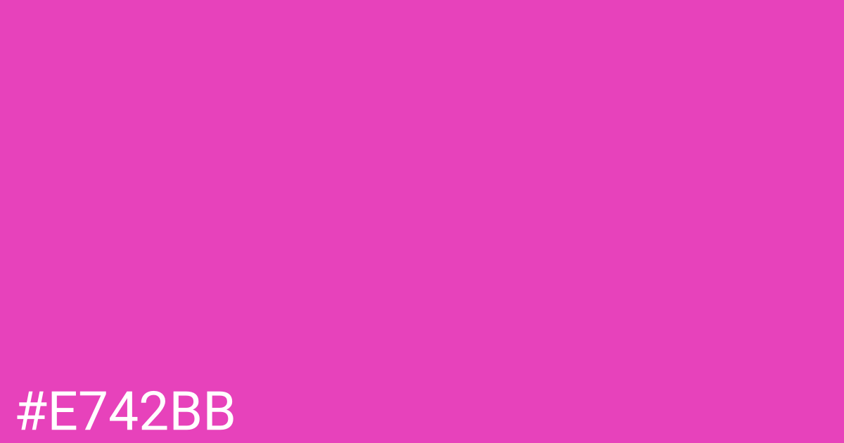 Hex color #e742bb graphic