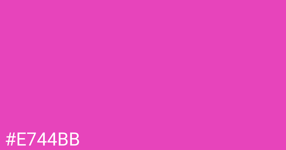 Hex color #e744bb graphic