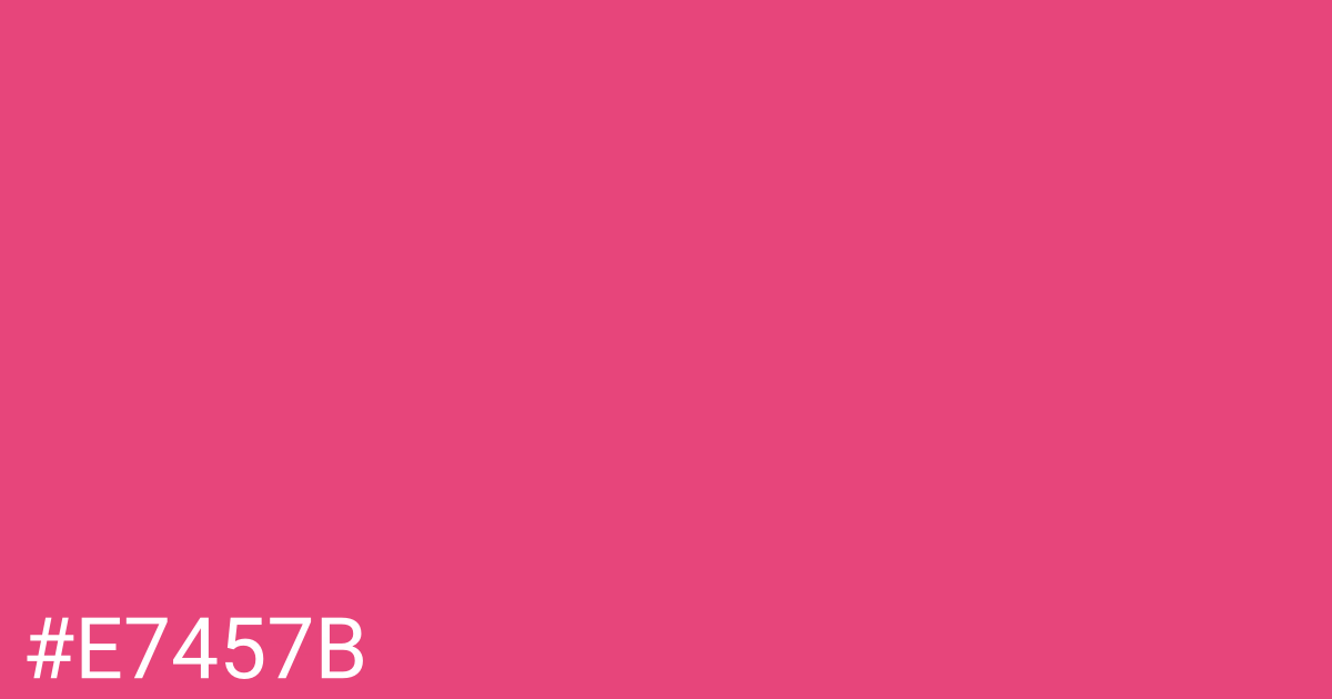 Hex color #e7457b graphic