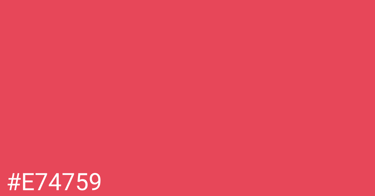 Hex color #e74759 graphic