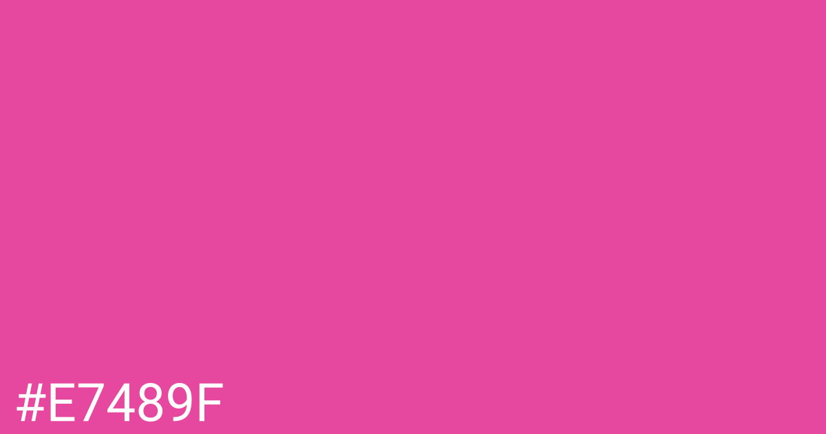 Hex color #e7489f graphic