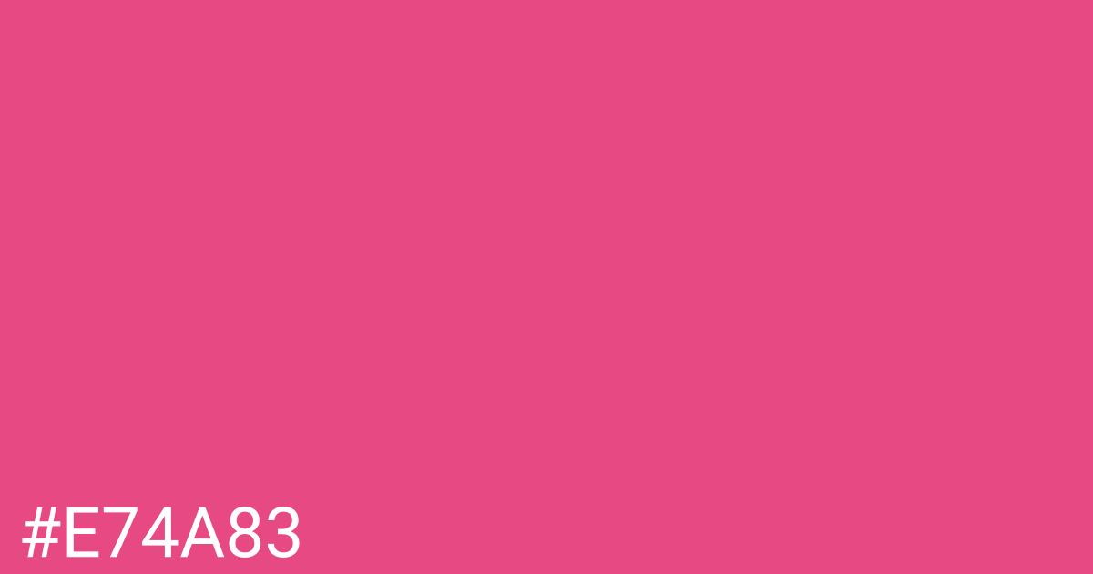 Hex color #e74a83 graphic