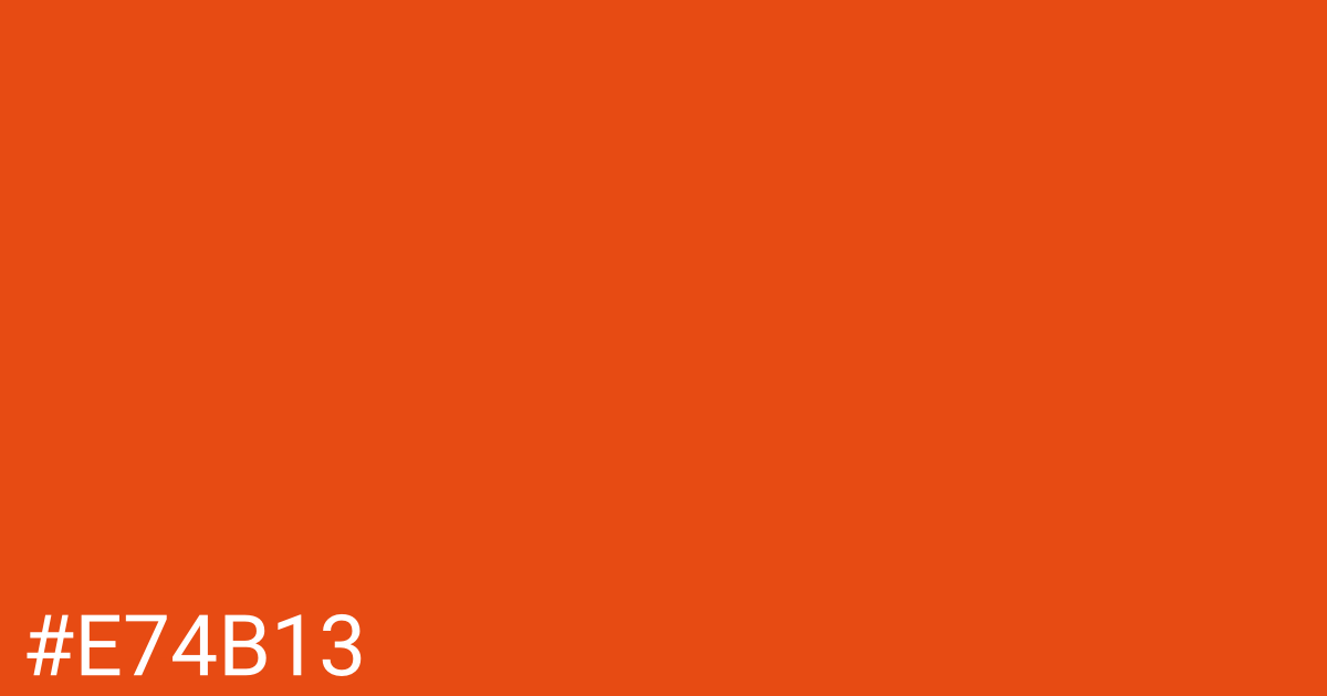 Hex color #e74b13 graphic