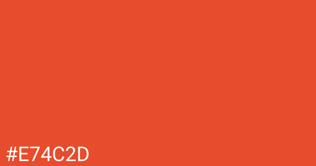Hex color #e74c2d graphic