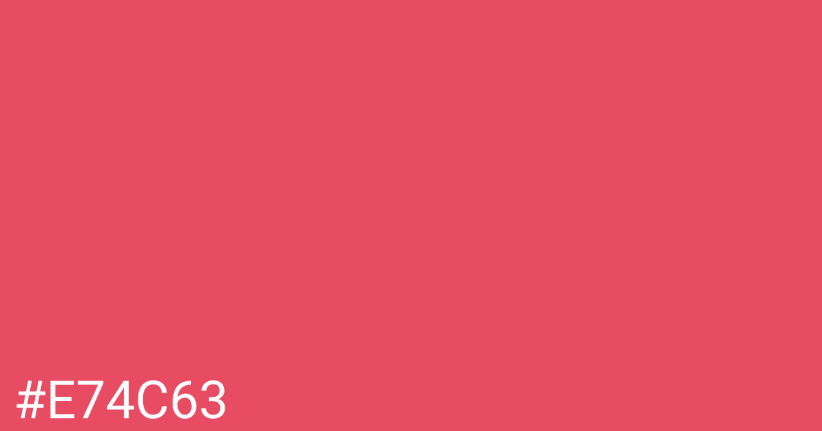 Hex color #e74c63 graphic