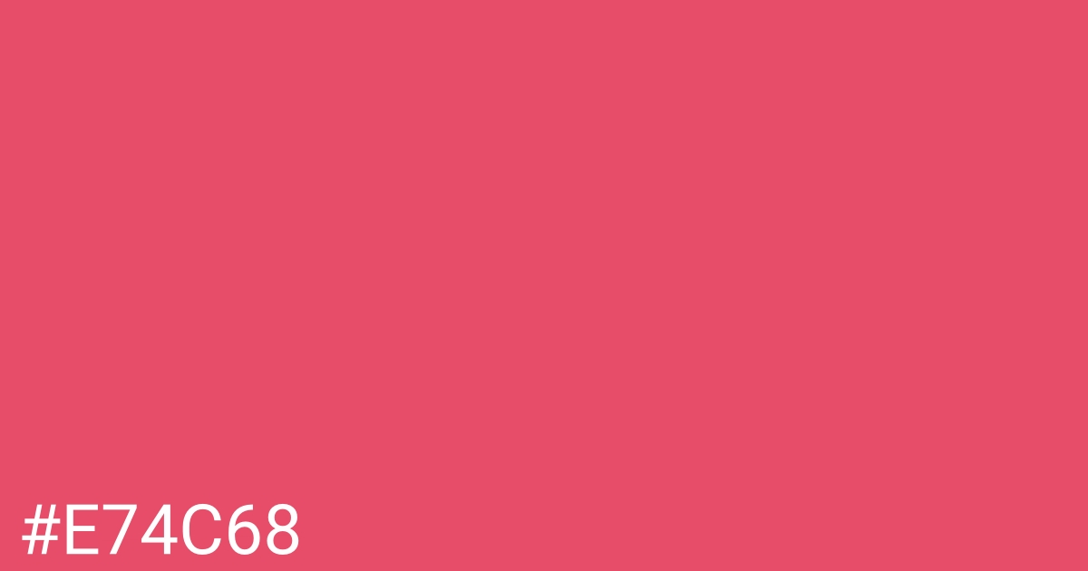 Hex color #e74c68 graphic