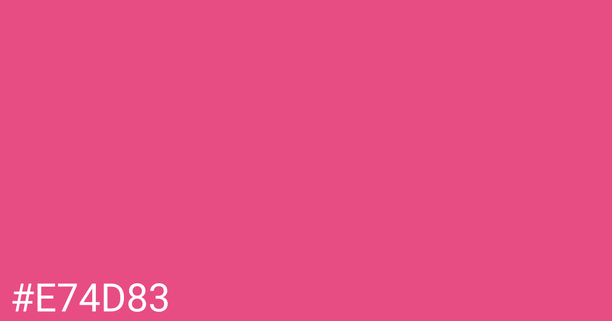 Hex color #e74d83 graphic