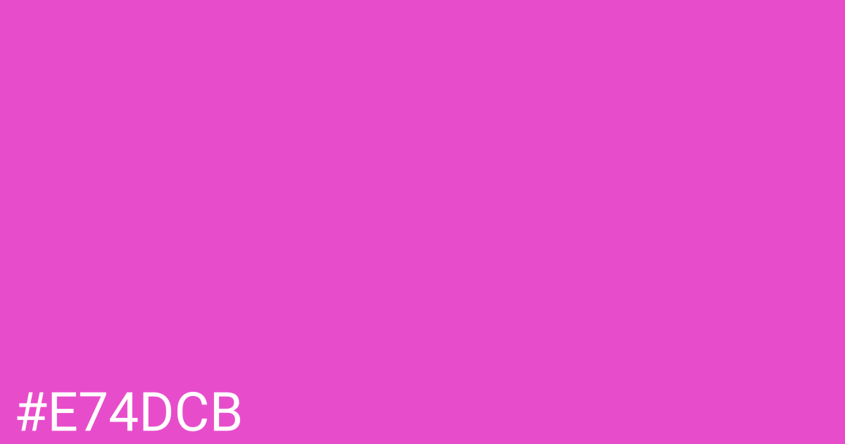Hex color #e74dcb graphic