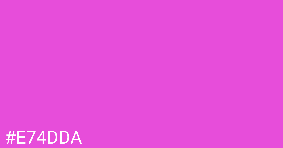 Hex color #e74dda graphic