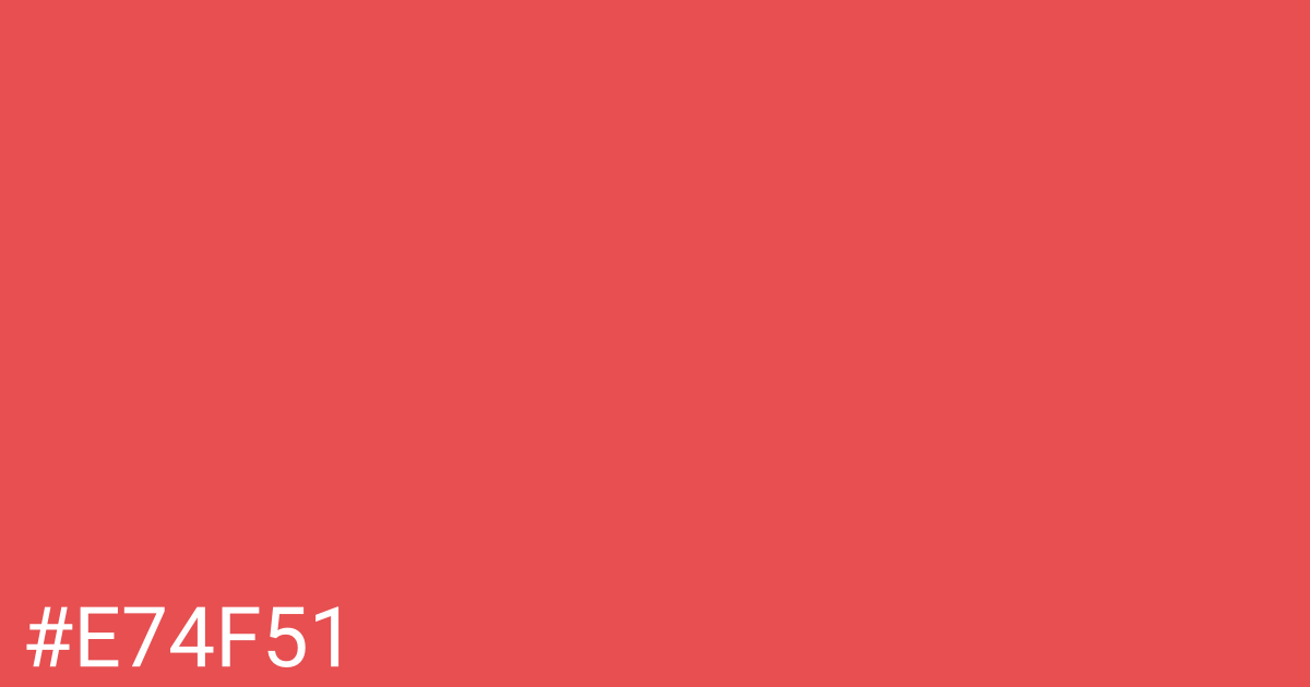 Hex color #e74f51 graphic
