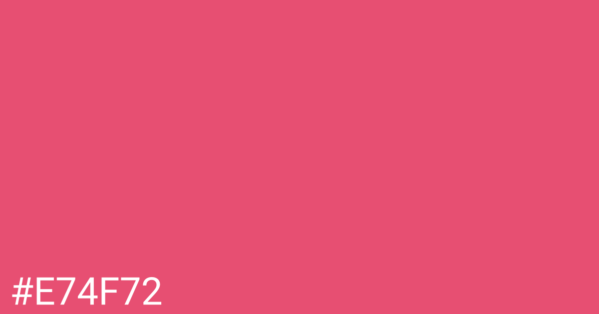 Hex color #e74f72 graphic