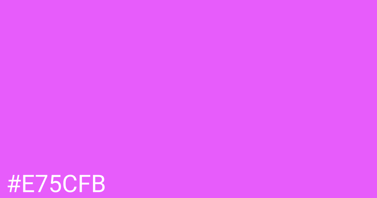 Hex color #e75cfb graphic