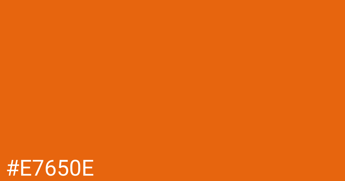 Hex color #e7650e graphic