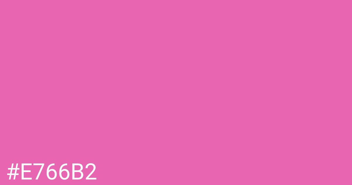 Hex color #e766b2 graphic