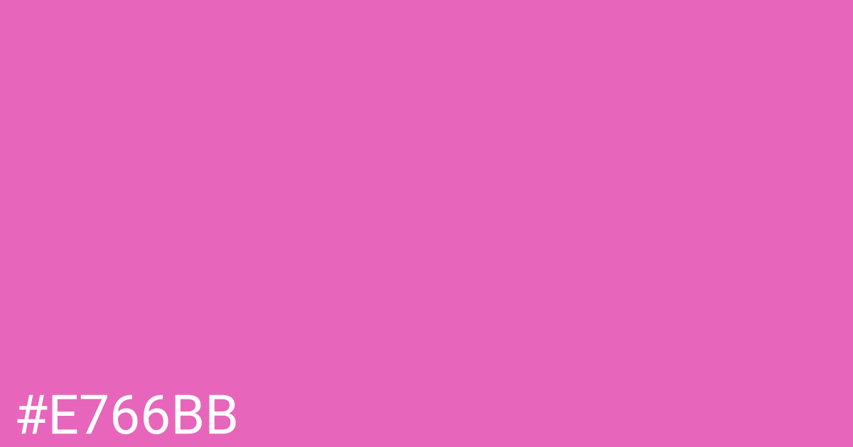 Hex color #e766bb graphic